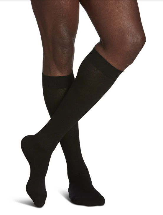 Sea Island Cotton (220) Calf 20-30mmHg Compression Stockings For Men By Sigvaris - Image 2