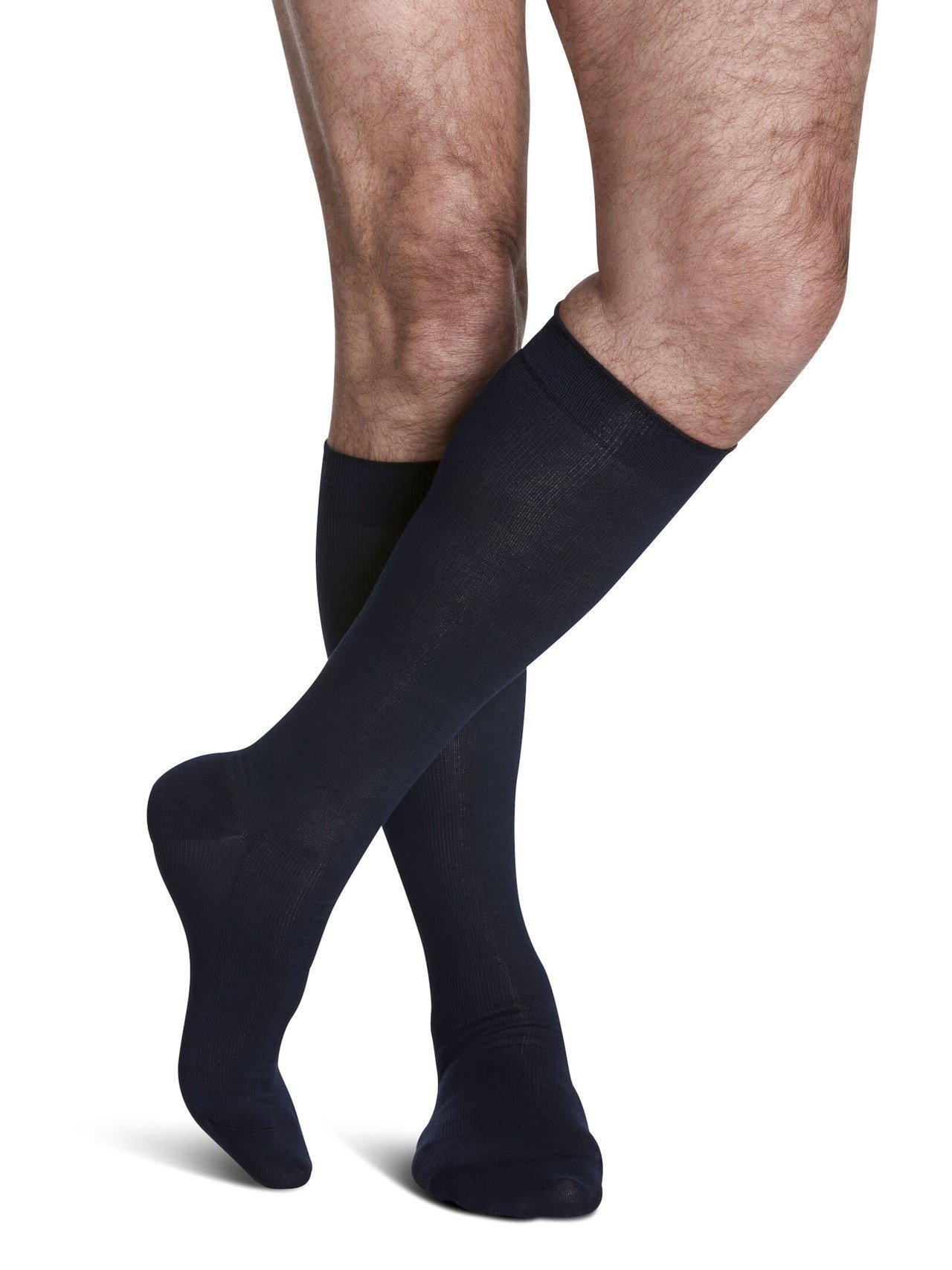 Sea Island Cotton (220) Calf 20-30mmHg Compression Stockings For Men By Sigvaris